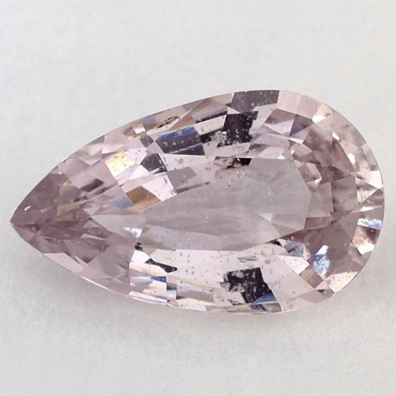Szafir 3,48 ct, różowy, szlif gruszka