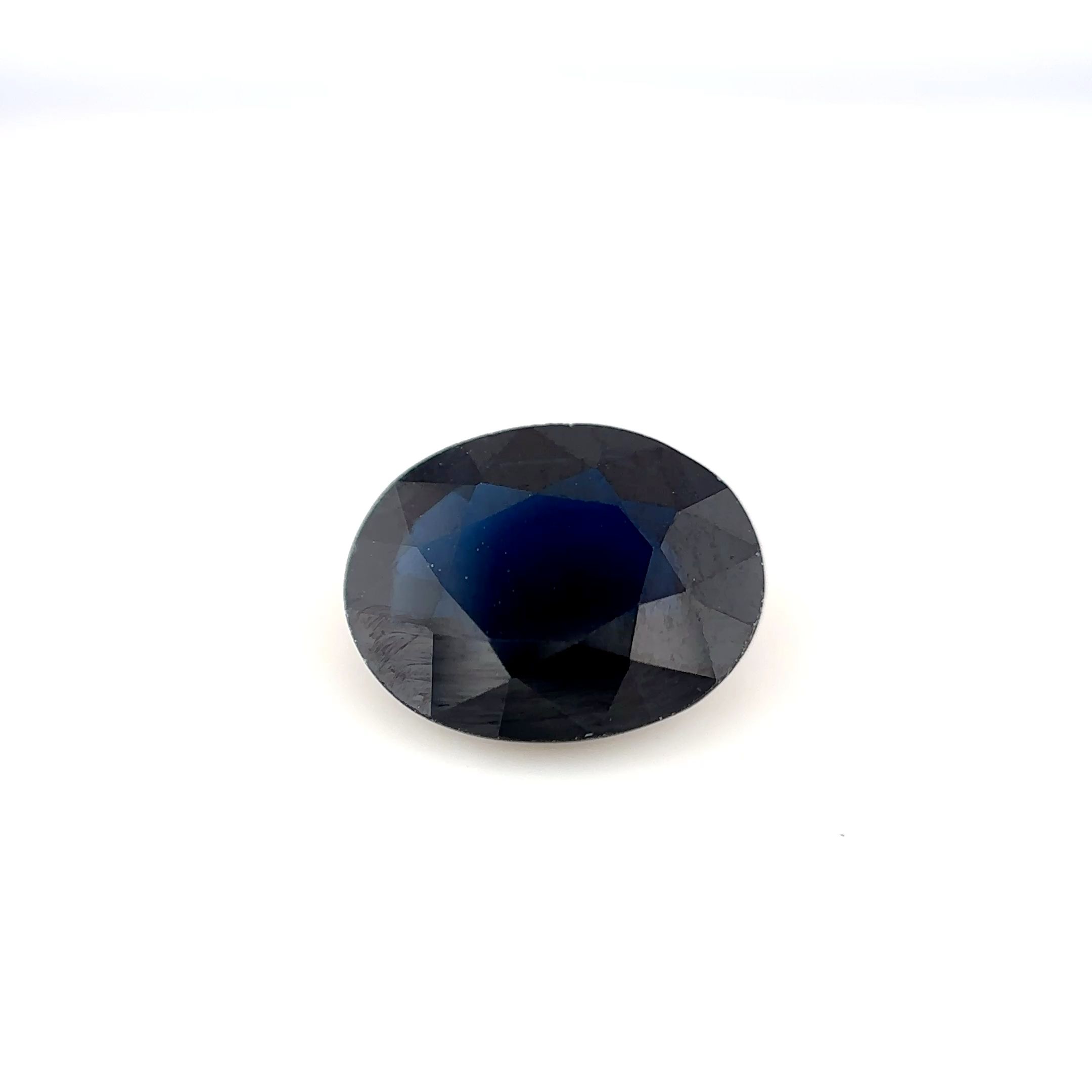Szafir 2,93 ct, niebieski, szlif owalny