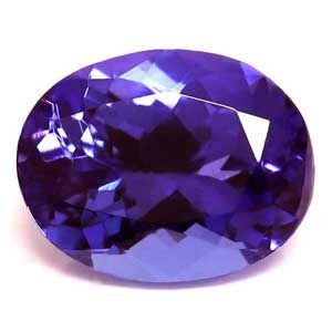 Tanzanit 1,99 ct, niebieski, szlif owalny