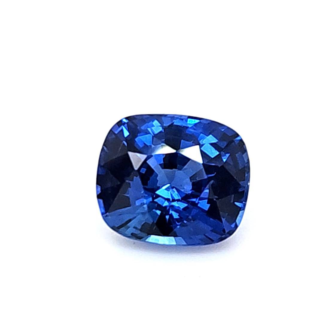 SAPPHIRE FACETED 3.79ct BLUE Blue EC SRILANKA HEATED
