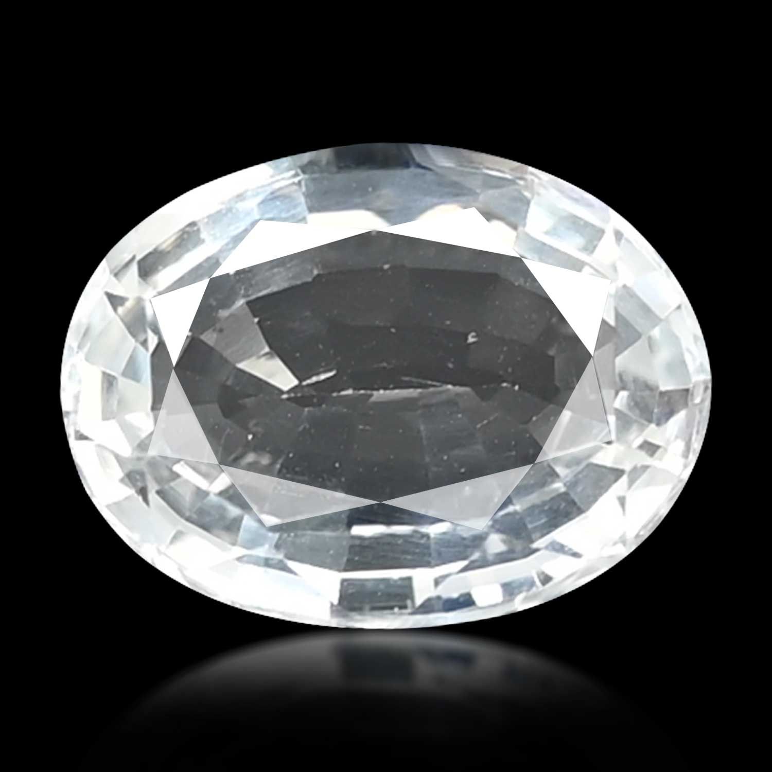 TOPAZ FACETED 10.11ct WHITE MI BRAZIL NONE