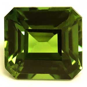Szafir 1,17 ct, zielony, szlif szmaragdowy
