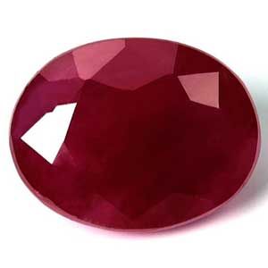Rubin 2,54 ct, czerwony, szlif owalny