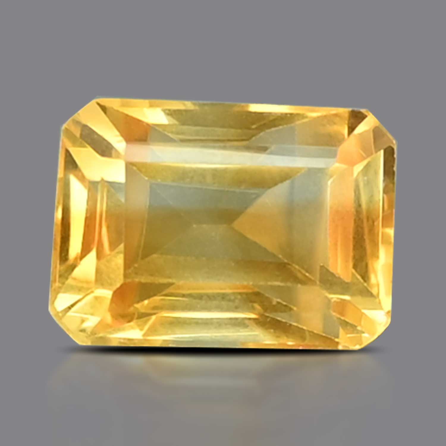 CITRINE FACETED 4.74ct YELLOW EC BRAZIL NONE