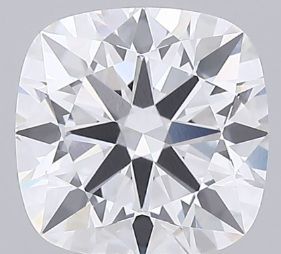 3.03-carat cushion diamond with D color, null cut, and VVS2 clarity.
