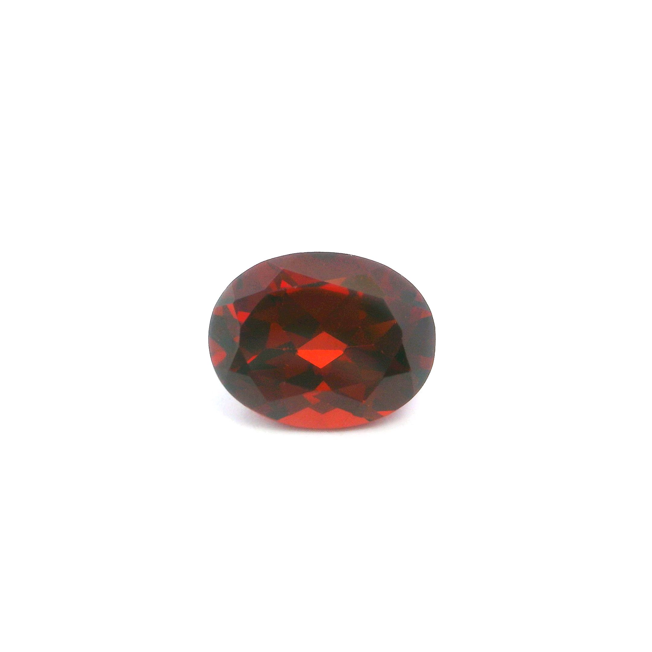Granat 2,47 ct, czerwony, szlif owalny