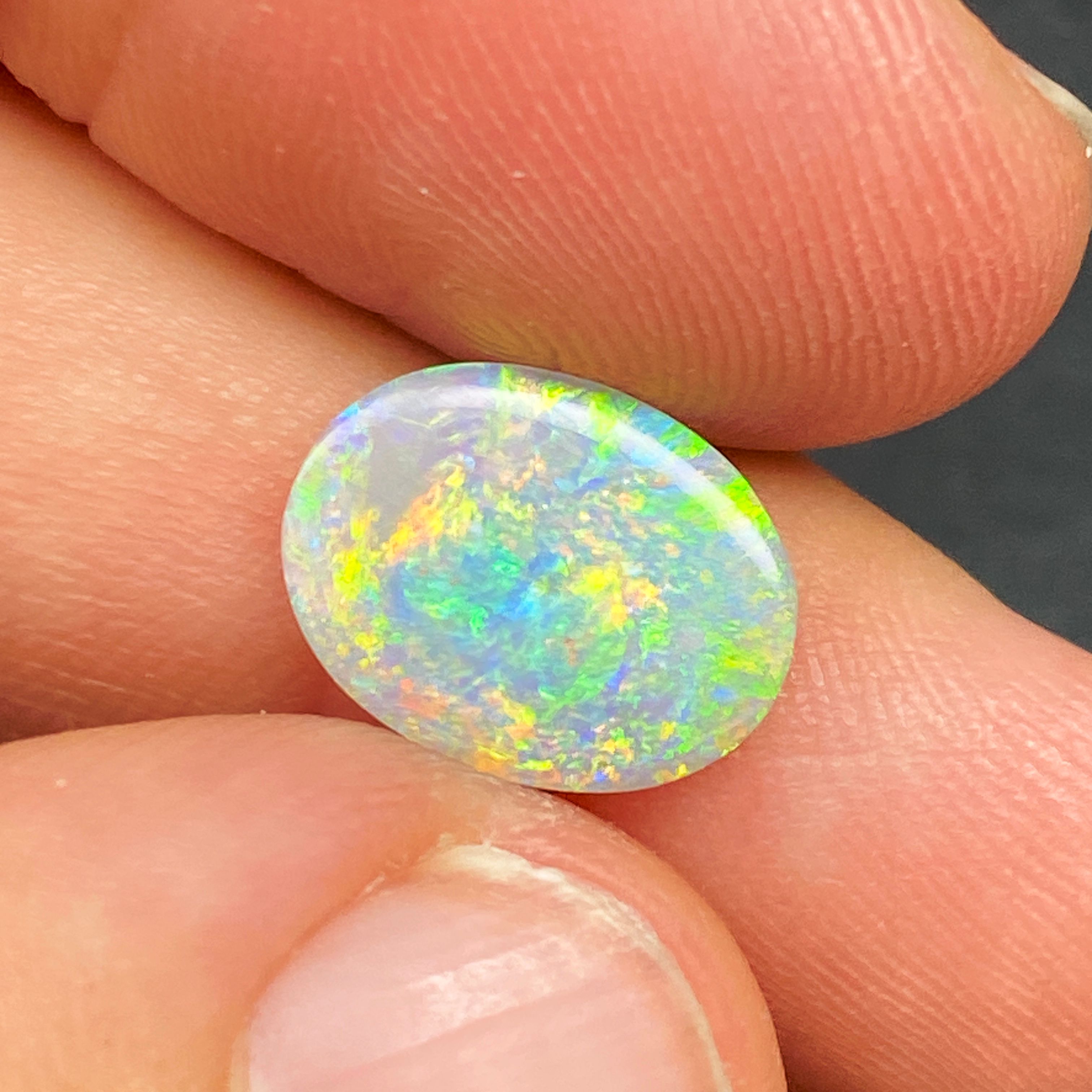 OPAL FACETED 1.94ct WHITE White EC AUSTRALIA NONE