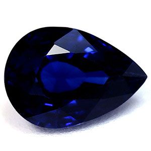 Szafir 1,00 ct, niebieski, szlif gruszka