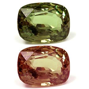 Aleksandryt 1,45 ct, zielony, szlif cushion