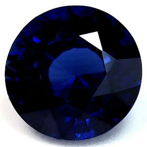 Szafir 1,34 ct, niebieski, szlif okrągły
