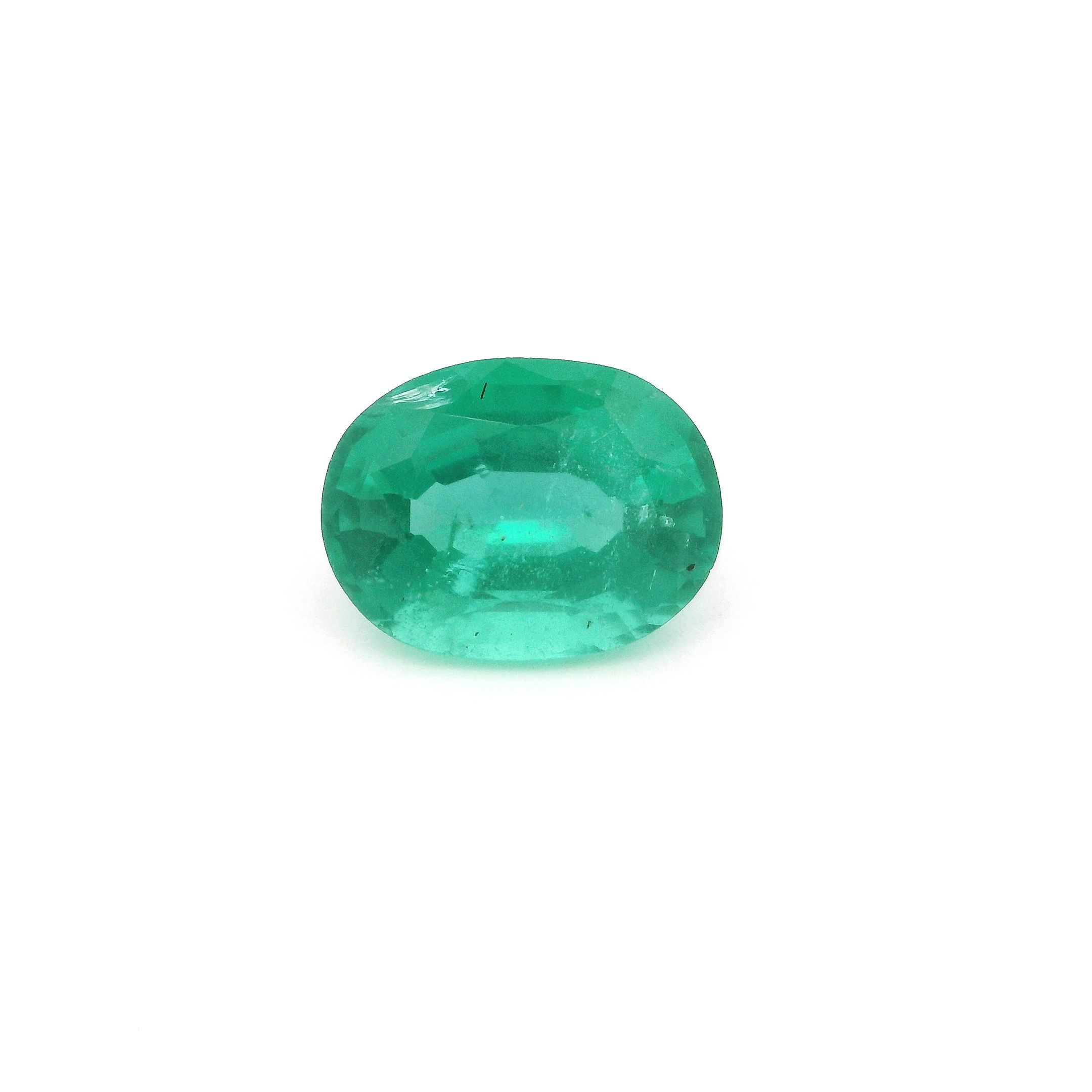 Szmaragd 1,72 ct, zielony, szlif owalny