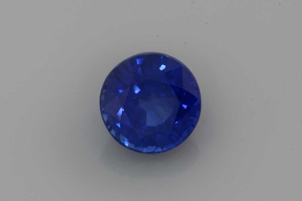 Szafir 1,60 ct, niebieski, szlif okrągły