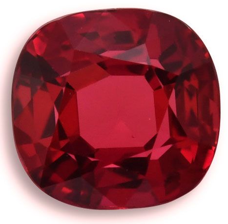 Rubin 1,48 ct, czerwony, szlif cushion