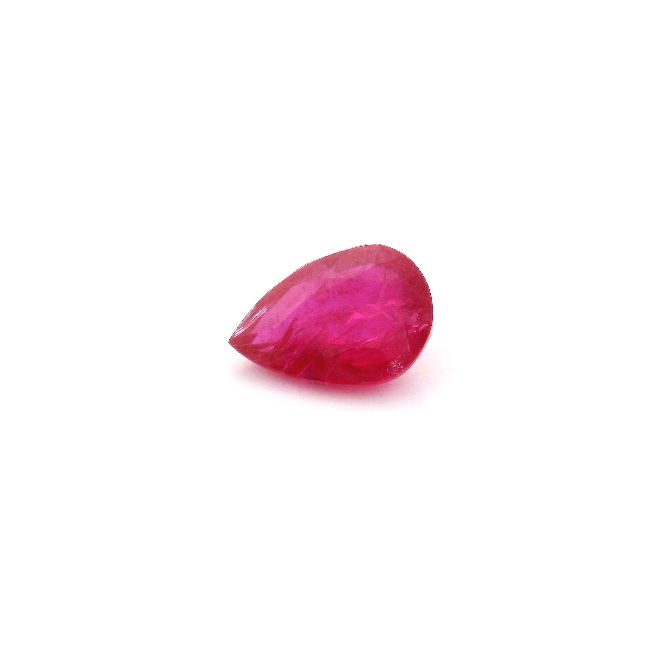 RUBY FACETED 1.11ct RED Medium Intense MI MOZAMBIQUE HEATED