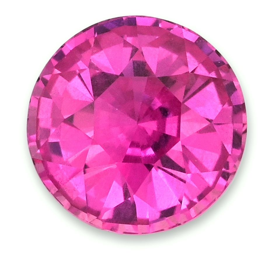 Szafir 1,12 ct, różowy, szlif okrągły