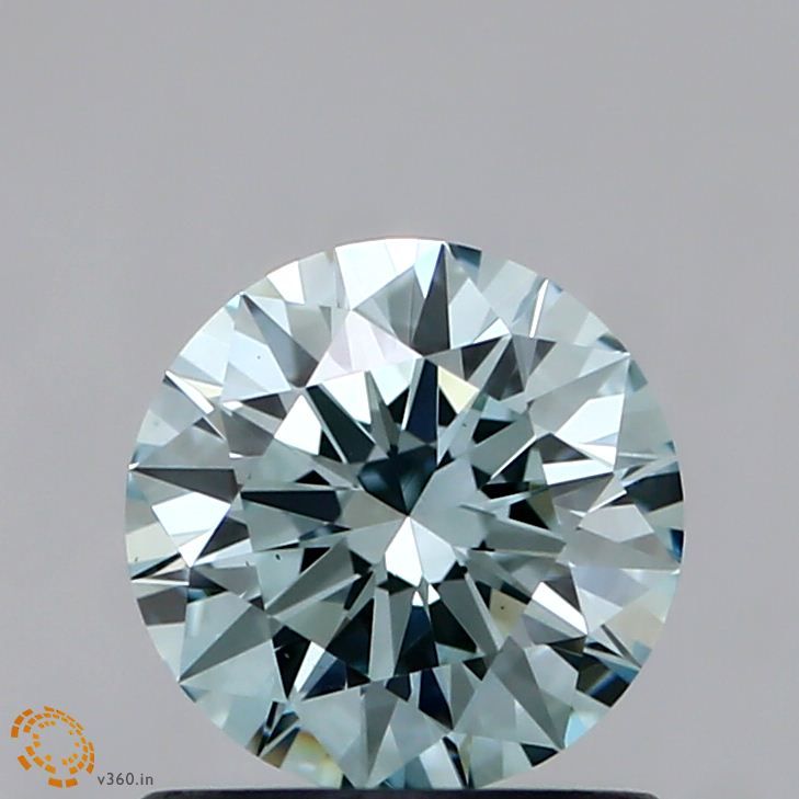 0.74 CT Fancy Light Blueish Green ROUND