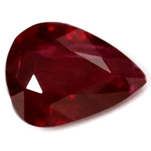 Rubin 1,05 ct, czerwony, szlif gruszka