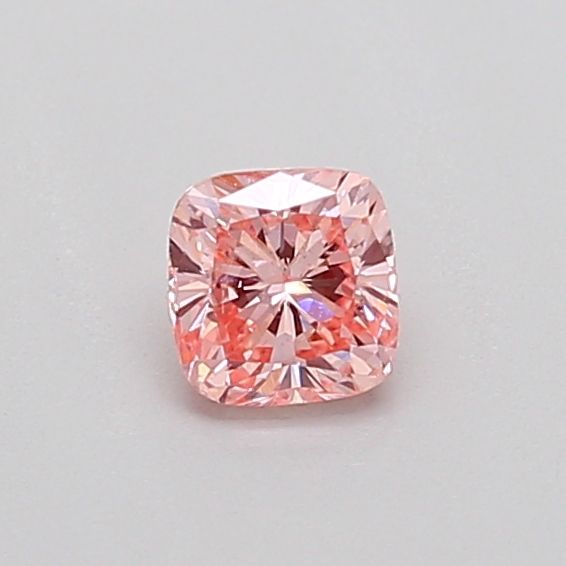 0.31 CT Fancy Intense Orangey Pink CUSHION BRILLIANT