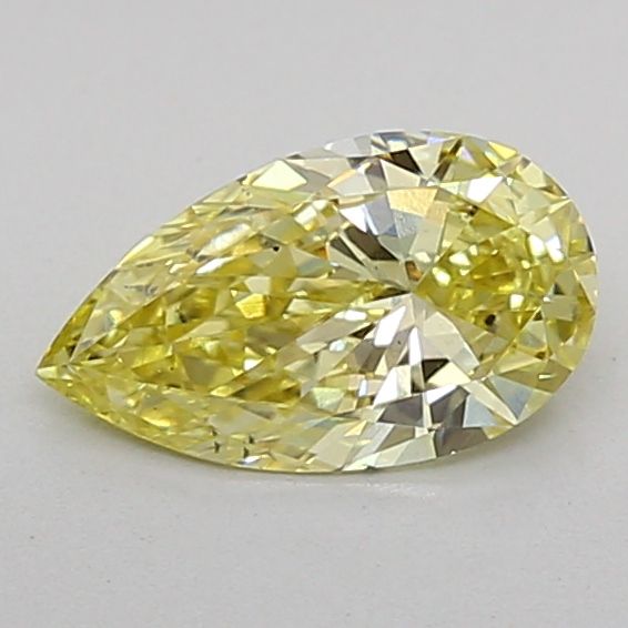 0.71 CT Fancy Vivid Yellow PEAR