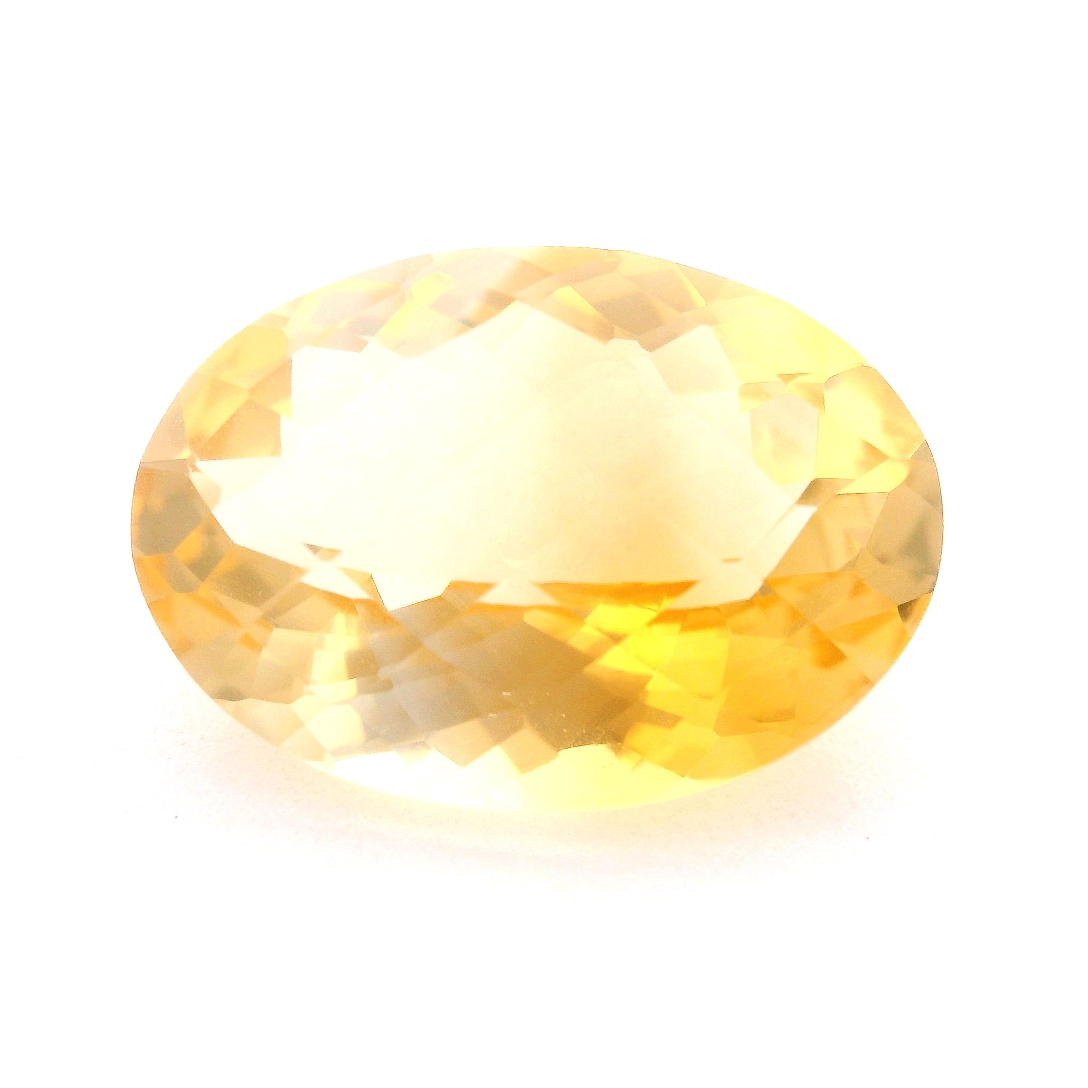 CITRINE FACETED 10.6ct YELLOW Medium Intense EC BRAZIL NONE
