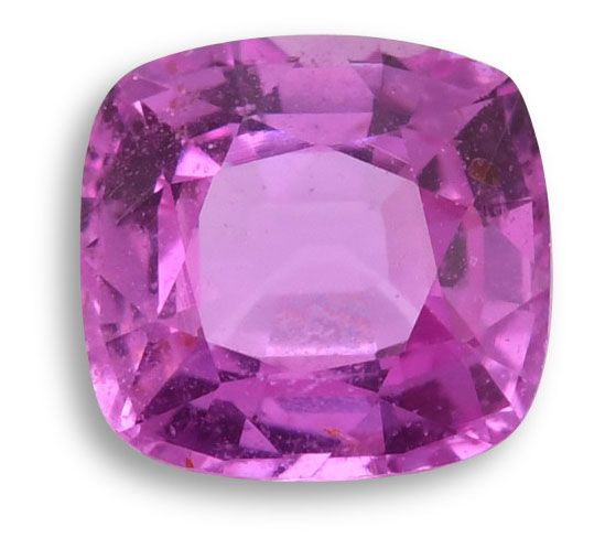Szafir 1,26 ct, różowy, szlif cushion