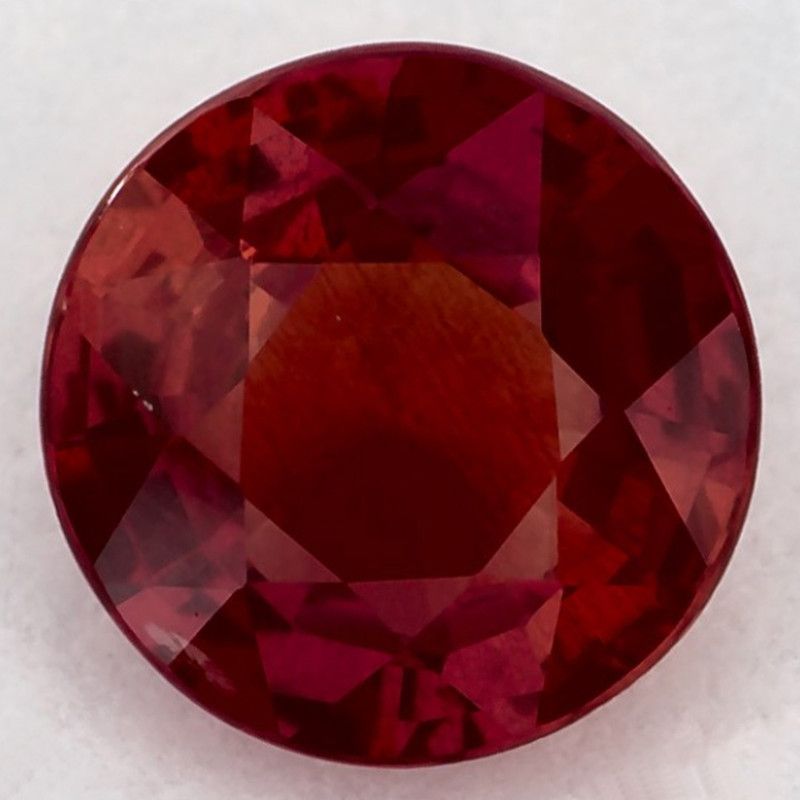 Rubin 1,04 ct, czerwony, szlif okrągły