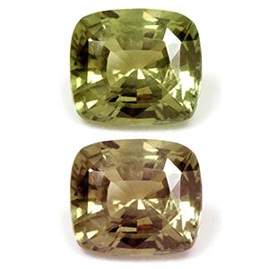 Aleksandryt 1,56 ct, zielony, szlif cushion