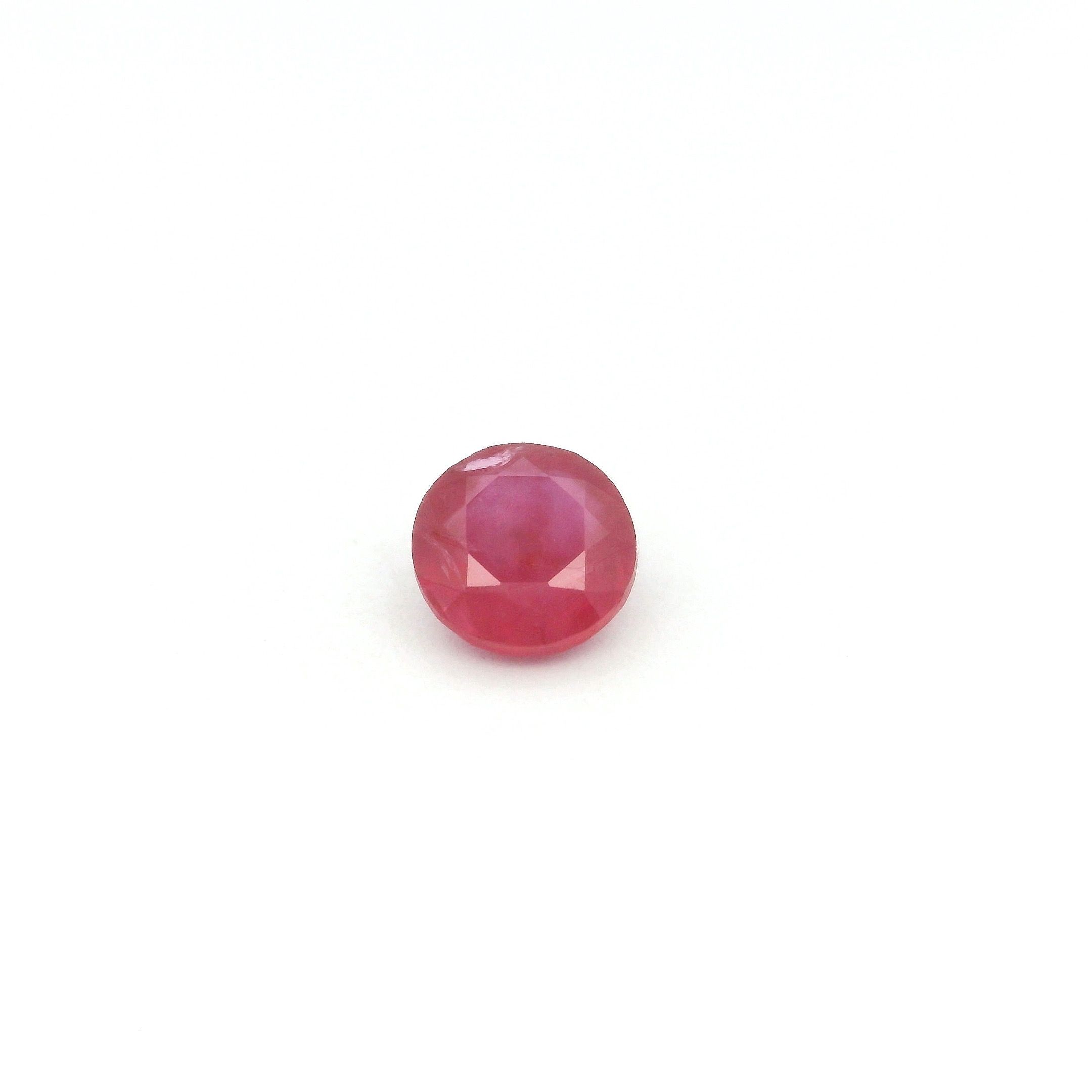 RUBY FACETED 0.75ct RED Intense MI MOZAMBIQUE HEATED