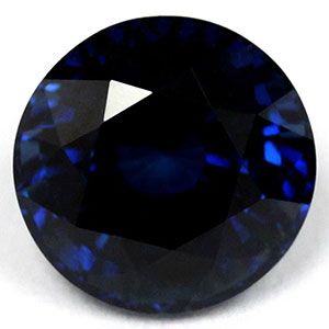 Szafir 2,21 ct, niebieski, szlif okrągły