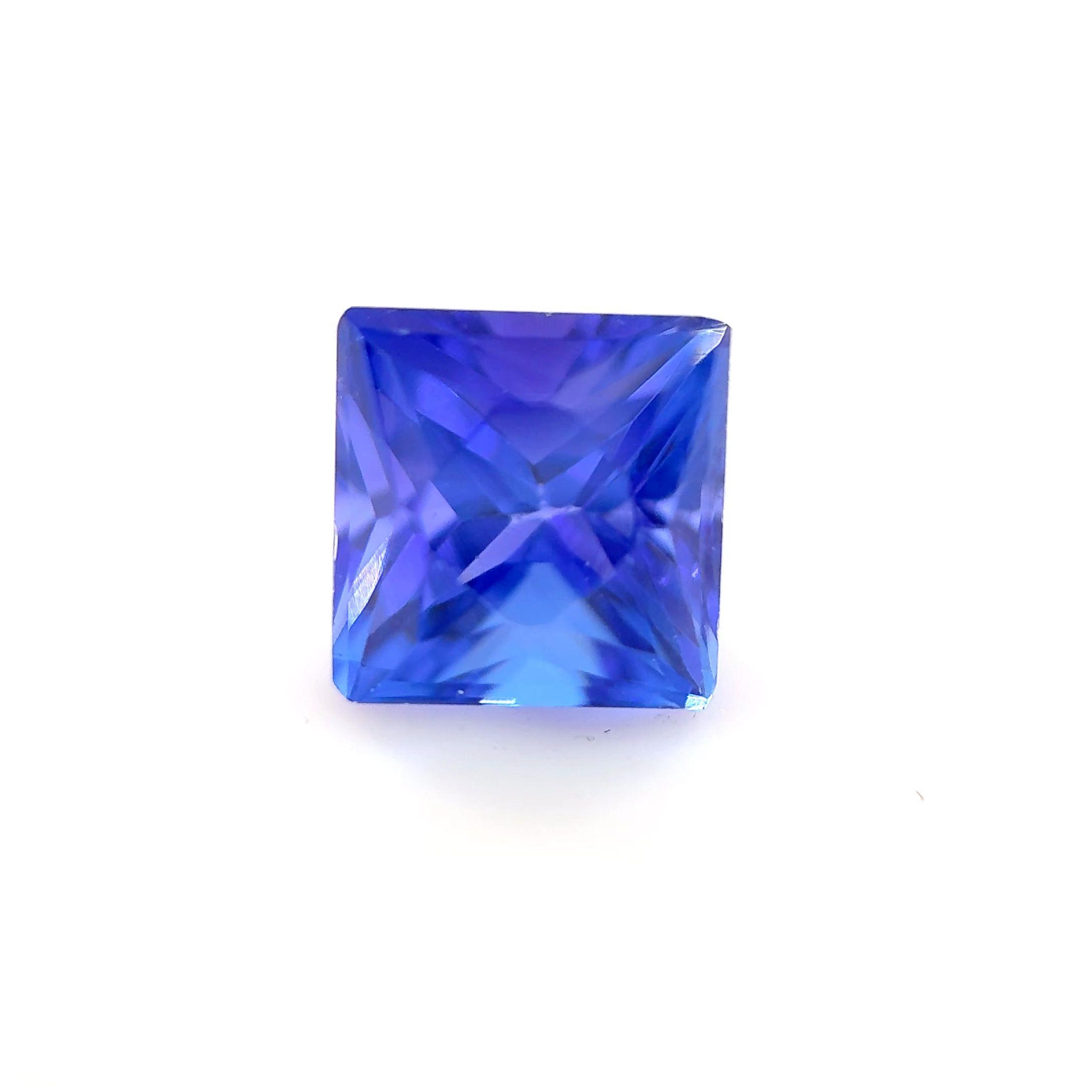 Tanzanit 1,85 ct, niebieski, szlif princess