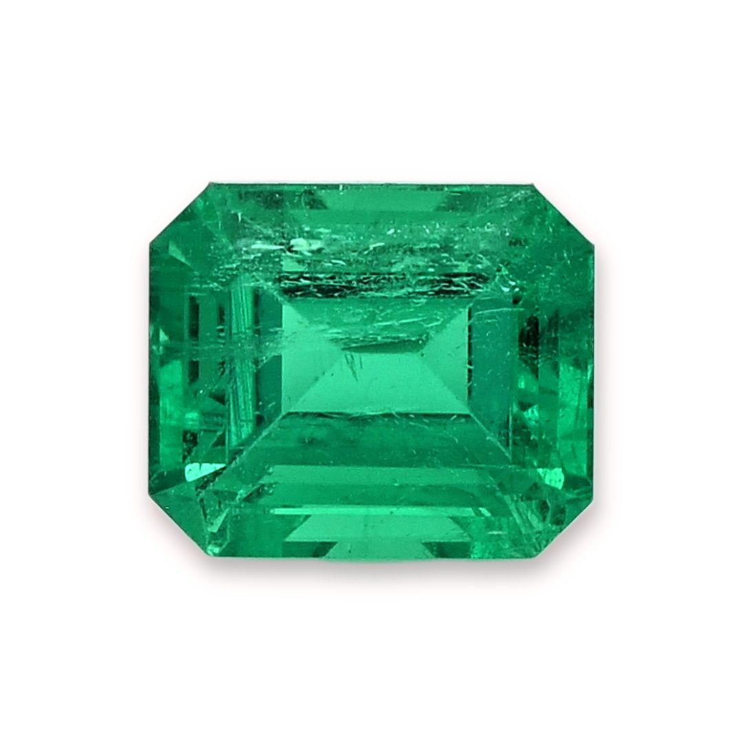 Szmaragd 1,01 ct, zielony, szlif szmaragdowy