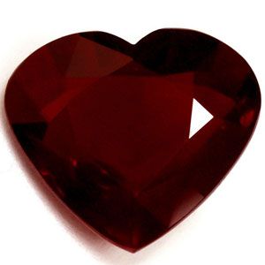 Rubin 3,04 ct, czerwony, szlif serce