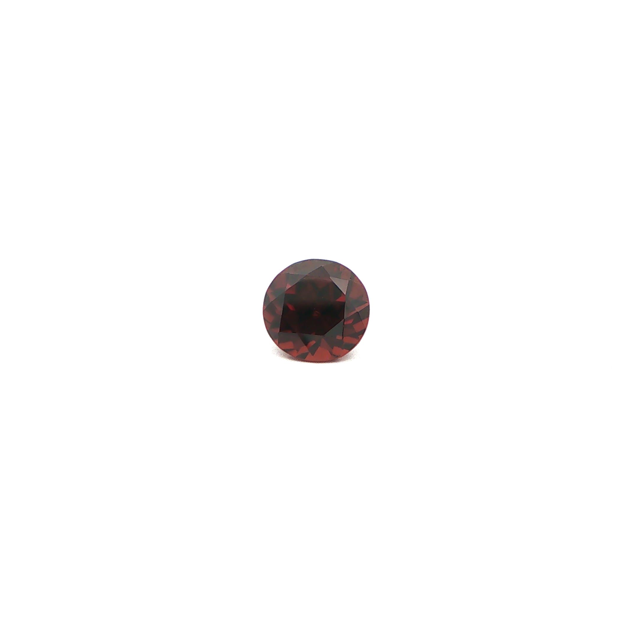 Cyrkon 2,47 ct, czerwony, szlif okrągły