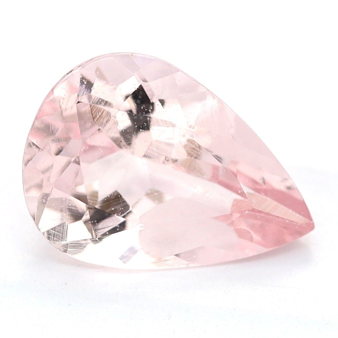 Morganit 1,52 ct, różowy, szlif gruszka