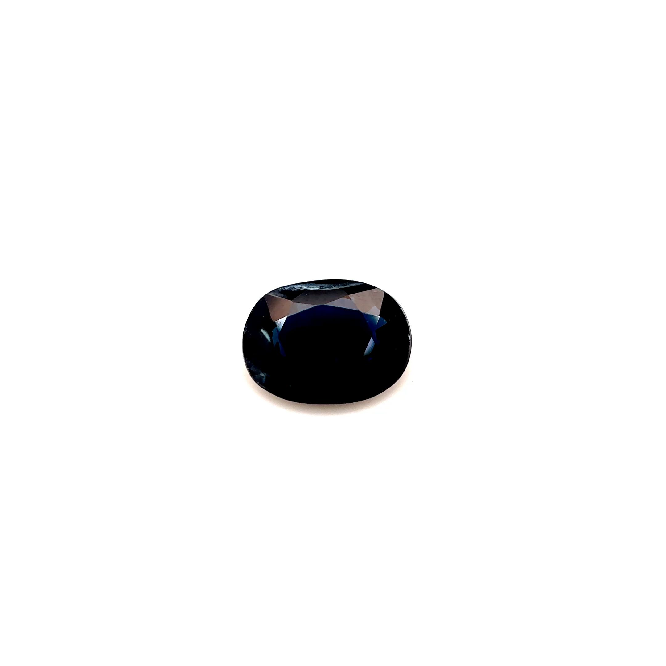 Szafir 2,30 ct, niebieski, szlif owalny