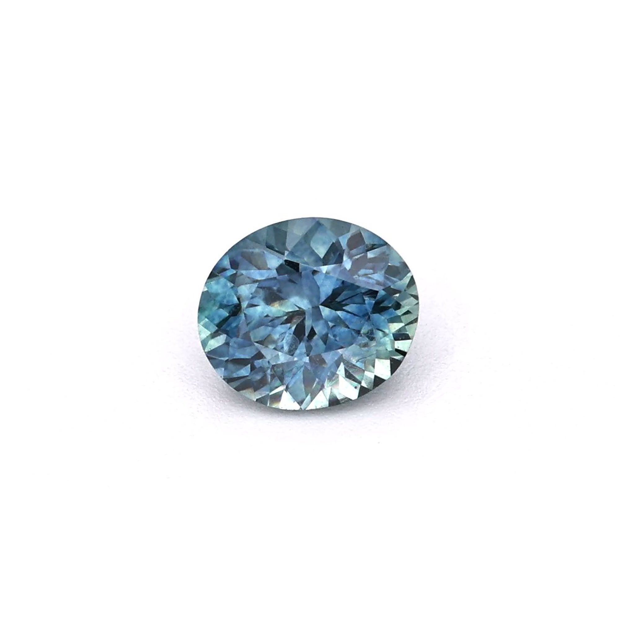 SAPPHIRE FACETED 0.88ct GREEN Blue Green EC UNITEDSTATES HEATED