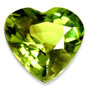 Szafir 1,25 ct, zielony, szlif serce