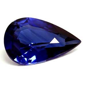 Szafir 1,06 ct, niebieski, szlif gruszka