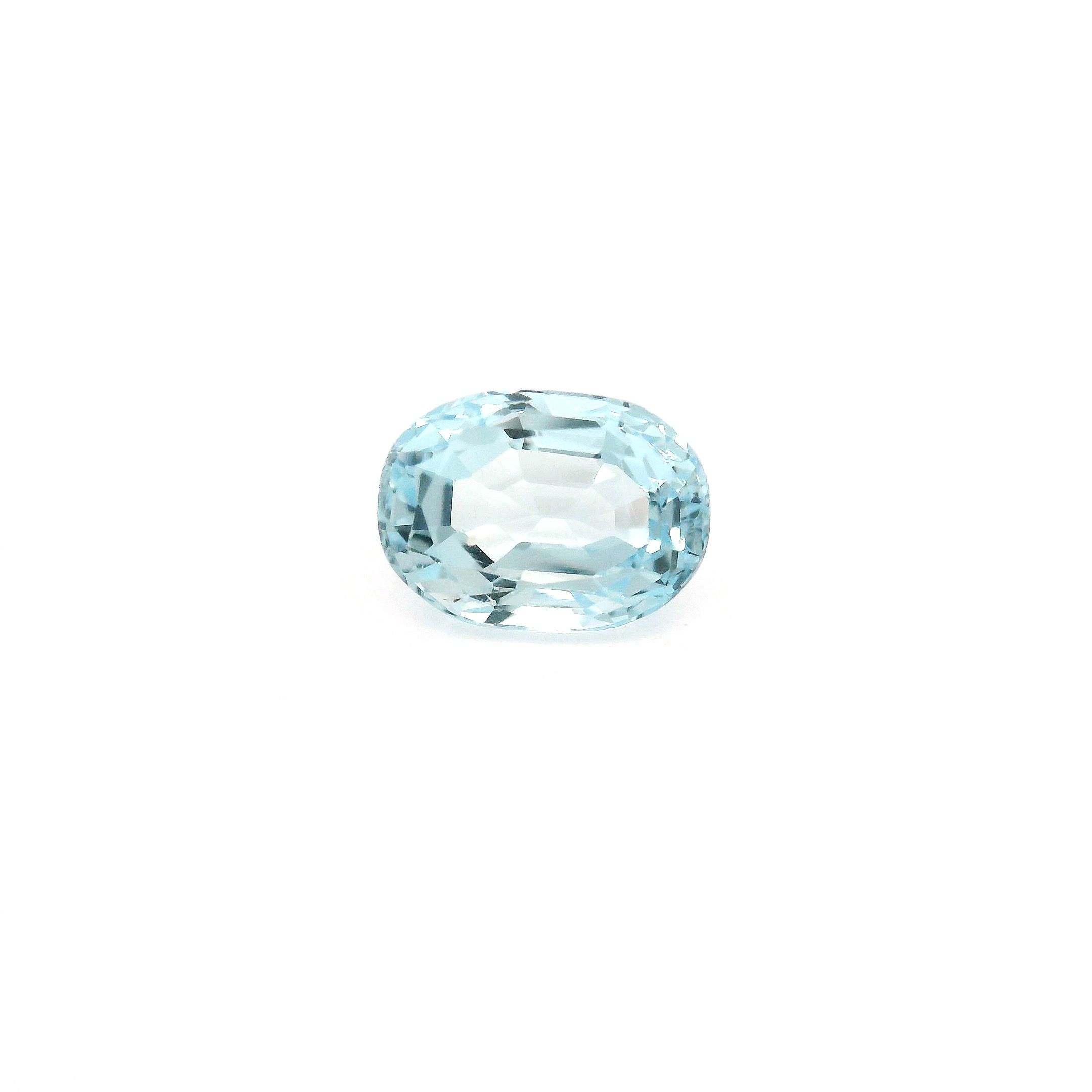 AQUAMARINE FACETED 1.14ct BLUE Medium blue EC INDIA HEATED