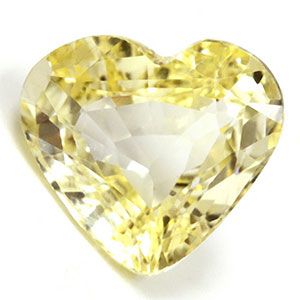 Szafir 1,59 ct, żółty, szlif serce
