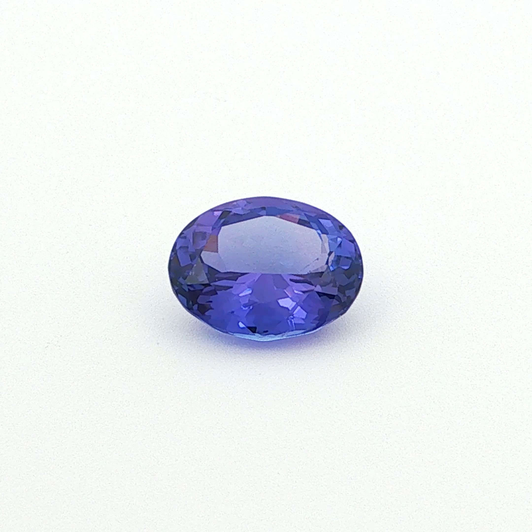 Tanzanit 3,60 ct, fioletowy, szlif owalny