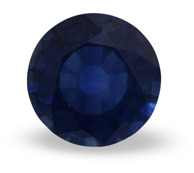Szafir 1,22 ct, niebieski, szlif okrągły