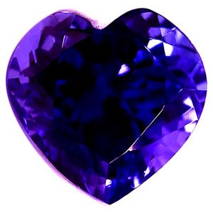 Tanzanit 2,56 ct, niebieski, szlif serce