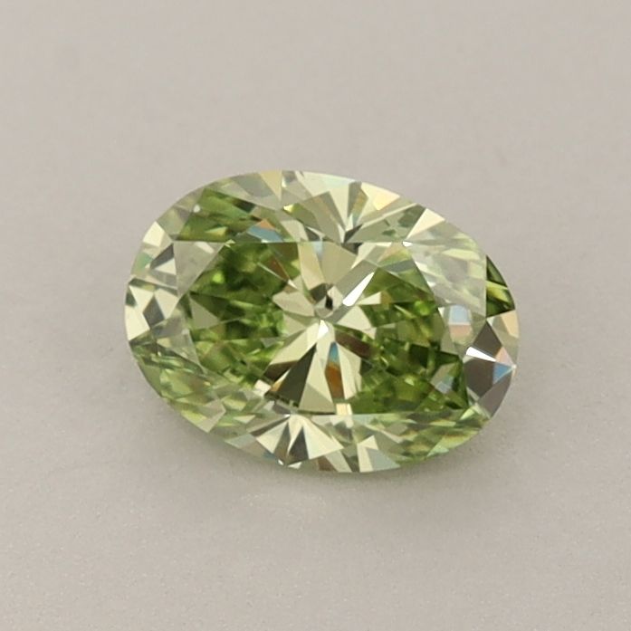 0.54 CT Fancy Vivid Green OVAL