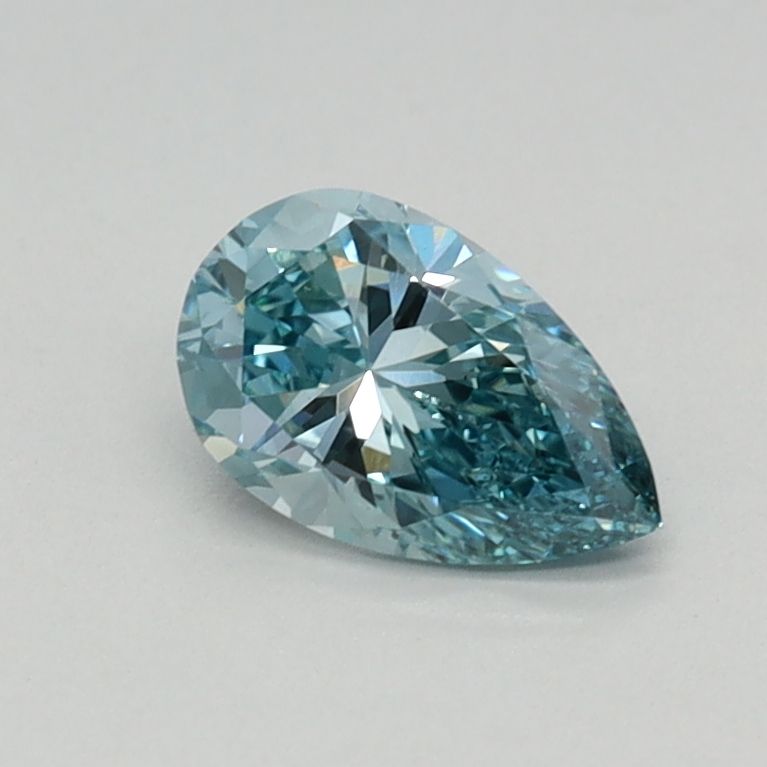 0.42 CT Fancy Intense Greenish Blue PEAR