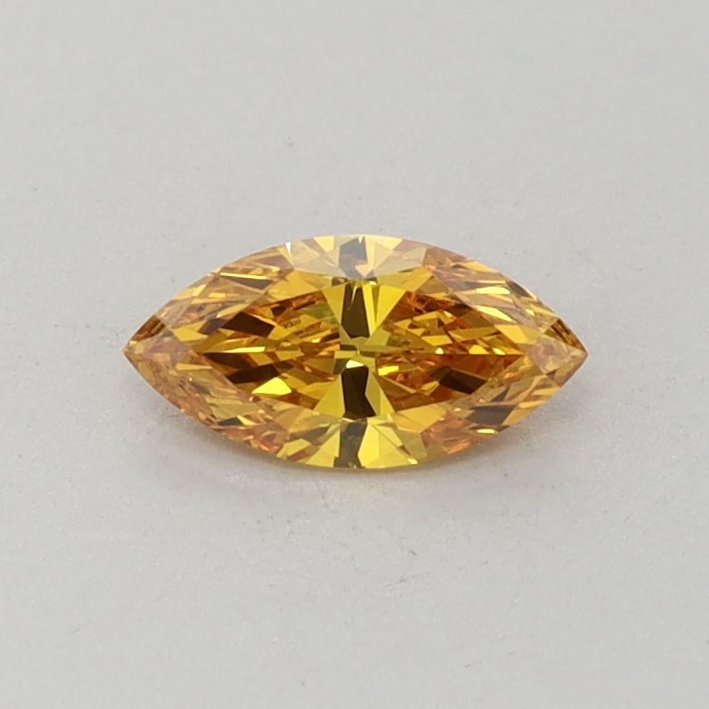 0.33 CT Fancy Vivid Orangey Yellow MARQUISE