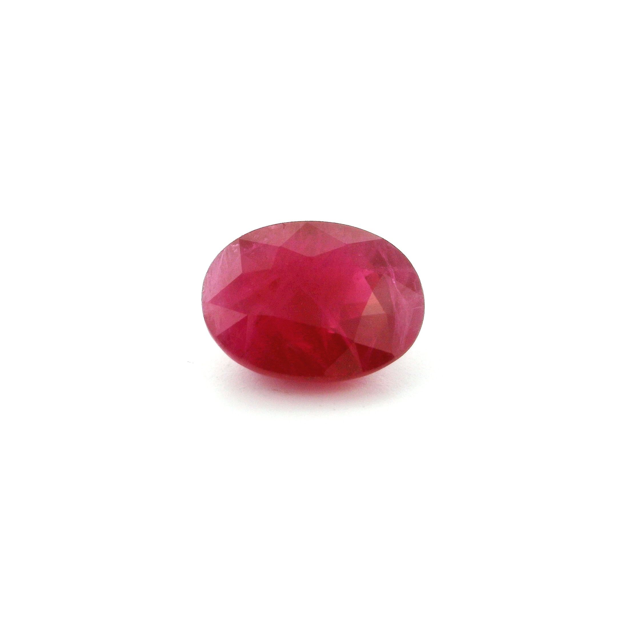 Rubin 1,78 ct, czerwony, szlif owalny
