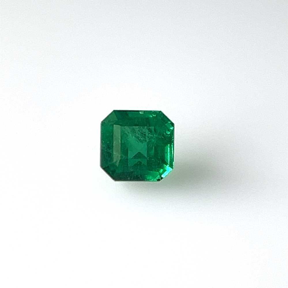 Szmaragd 1,19 ct, zielony, szlif asscher