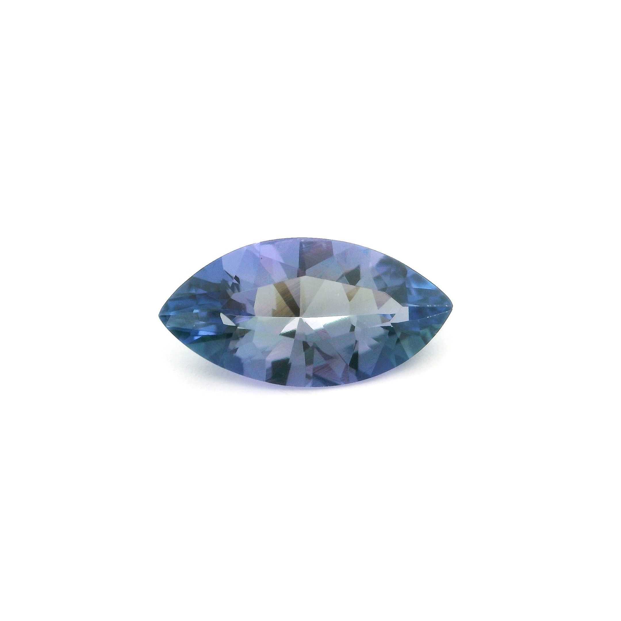 Tanzanit 1,73 ct, niebieski, szlif markiza