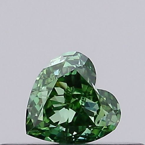 0.19 CT Fancy Vivid Green HEART